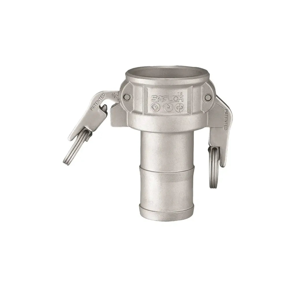Waterson Saflok Cam Groove Couplings Stainless Steel 316 Part C Saflok Coupler c/w Hose Tail