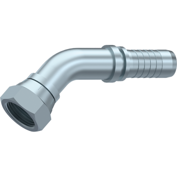 BSP Swivel Female 60° Cone 45° Elbow x Hosetail