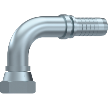 BSP Swivel Female Flat Seat 90° Elbow x Hosetail