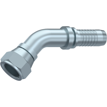 JIC Swivel Female 37° Cone 45° Elbow x Hosetail