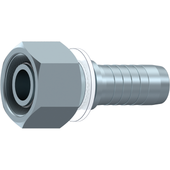 Meltric Swivel Female 24° (L Series) Cone With O Ring x Hosetail