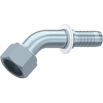 ORFS Flat Seat Swivel Female 45° Elbow x Hosetail