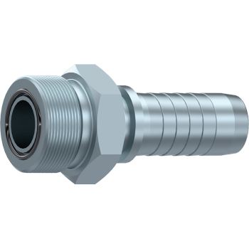 ORFS Male Flat Seat C/W O Ring x Hosetail