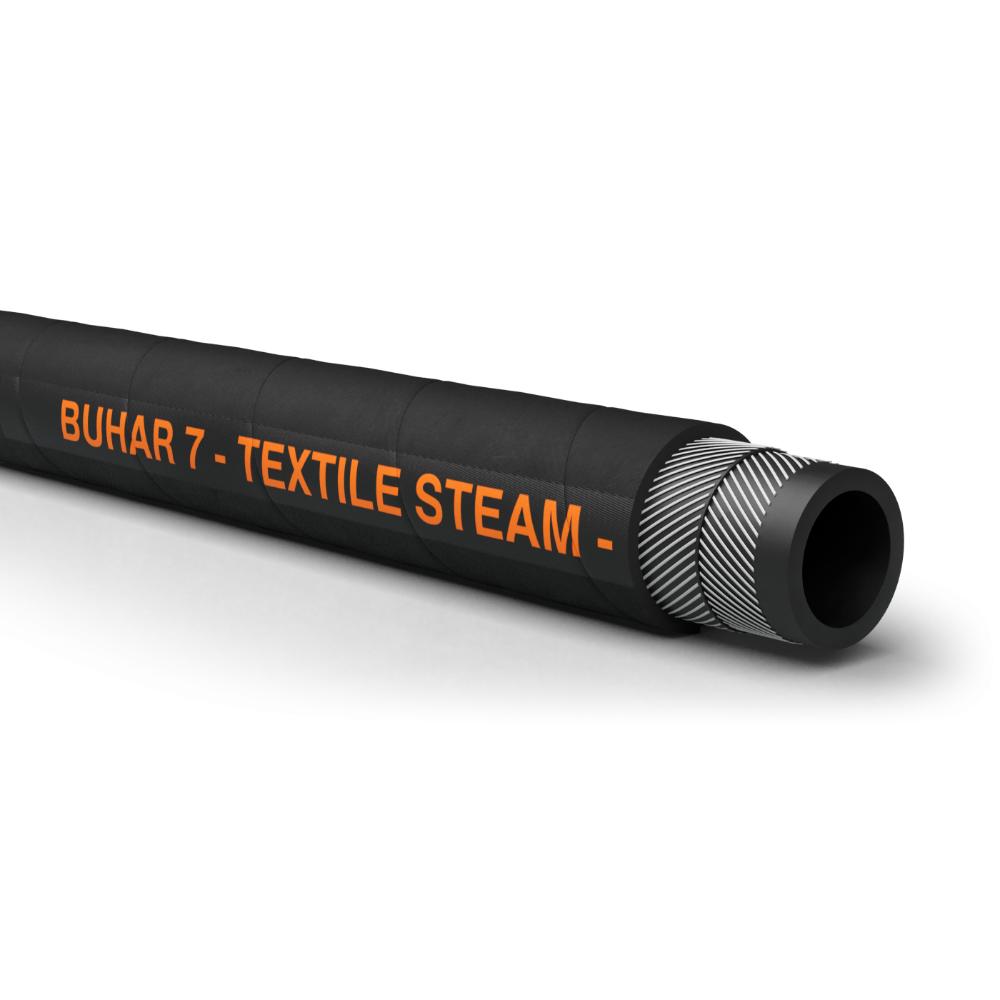 Buhar 7bar Black EPDM Textile Steam hose BS5122/A2