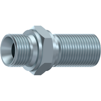 BSP Male 60° Coned Straight Bulkhead Adaptor (Without Nuts)