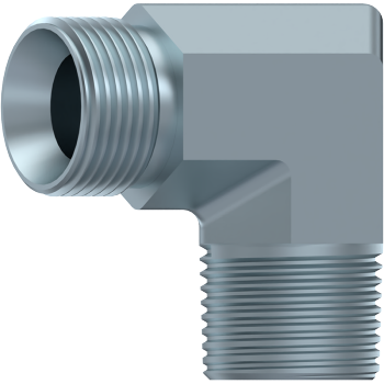 BSP 60° Coned Male x BSPT Male Compact 90º Elbow