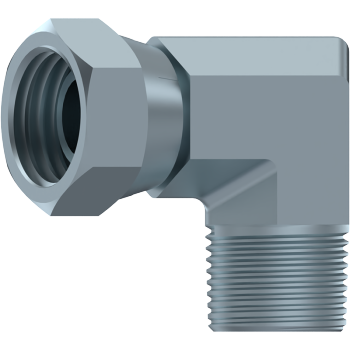 BSPT Male x BSP Swivel Female 60° Coned Compact 90° Elbow