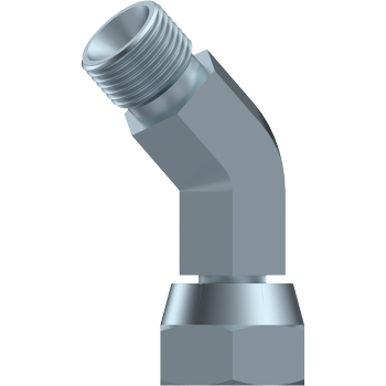 BSP 60° Coned Male x BSP Swivel Female Compact 45º Elbow