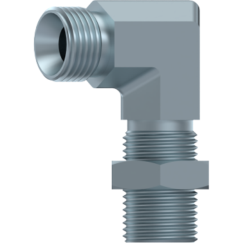 BSP Male 60° Coned x BSP Male 60° Coned 90° Bulkhead Elbow