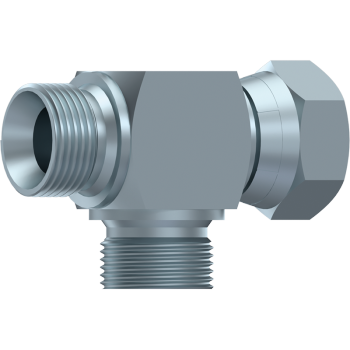 BSP Male x BSP Male x BSP Swivel Female Barrel Tee Piece