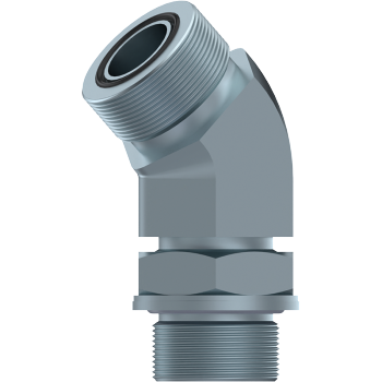 ORFS Male x BSP Adjustable Male 45° Elbow Adaptor