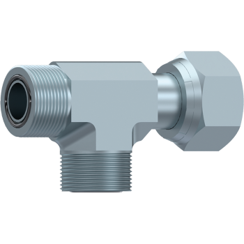 ORFS Male x Male x Swivel Female Barrel Tee Adaptor