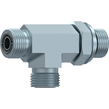 ORFS Male x ORFS Male x Adjustable BSP Male Barrel Tee Piece Adaptor