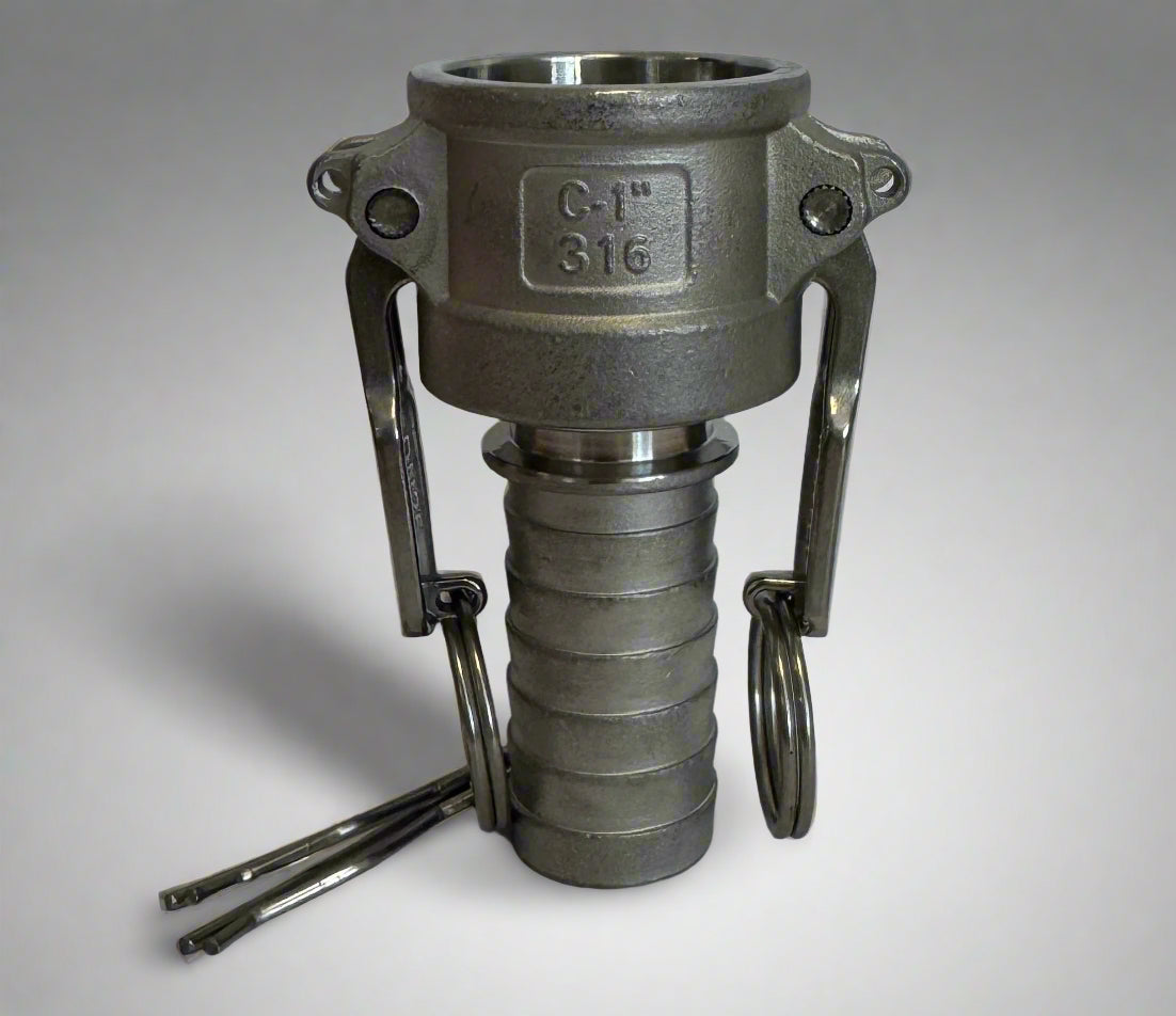 Stainless Steel Type C Multi Serrated Hosetail Camlock Coupling