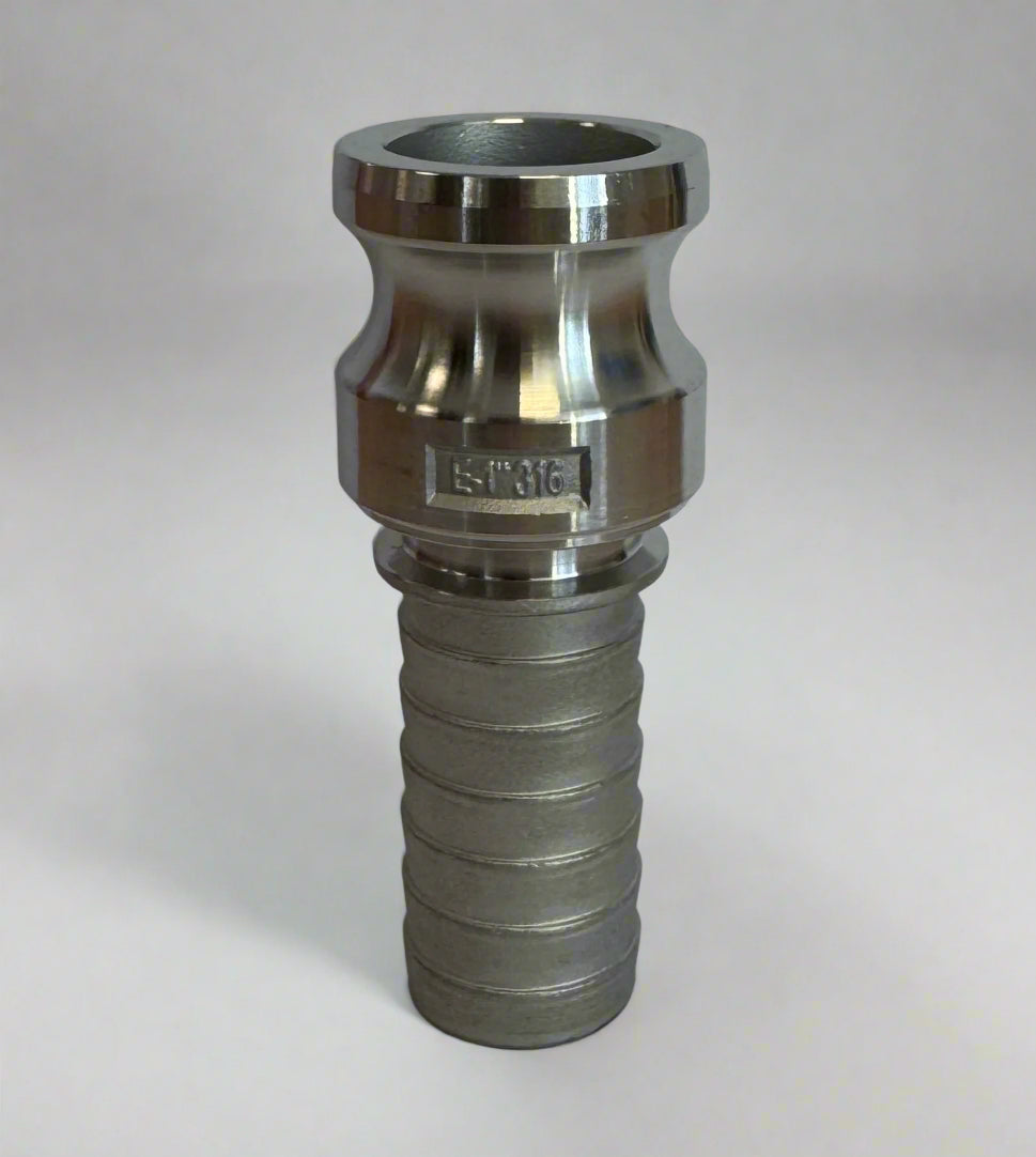 Stainless Steel Type E Multi Serrated Hosetail Camlock Coupling
