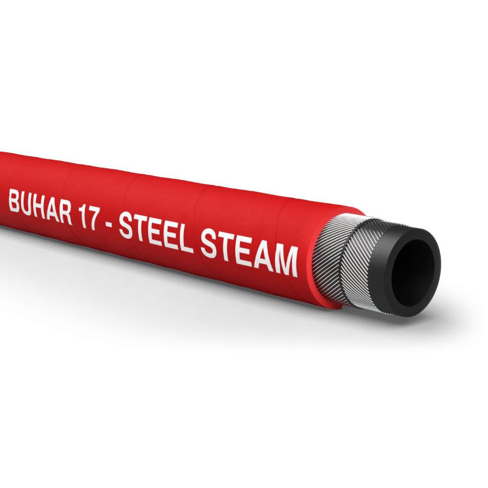 Buhar 17bar  Red EPDM Steel Steam hose BS5342/2