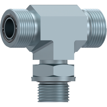 ORFS Male x BSP Adjustable Male x ORFS Male Tee Piece Adaptor