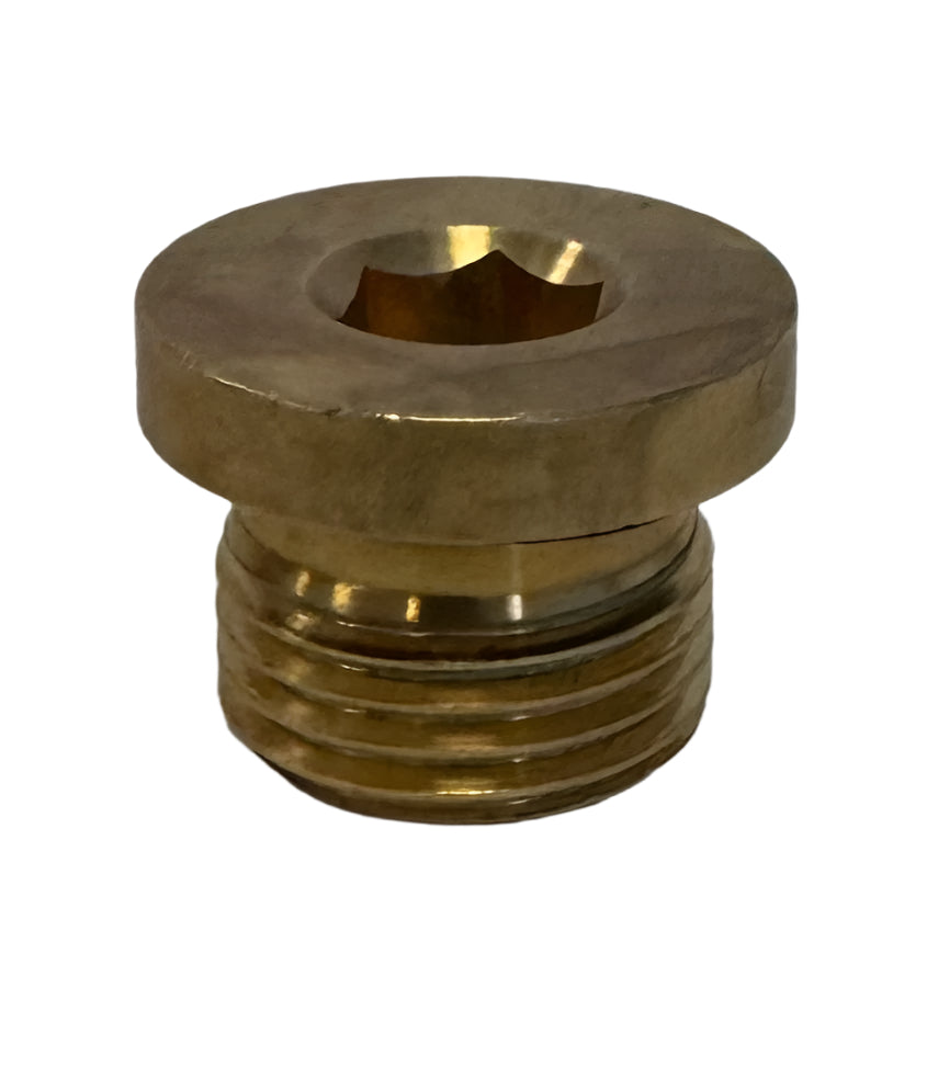 BSPP Male Brass O-Ring Blank Plug