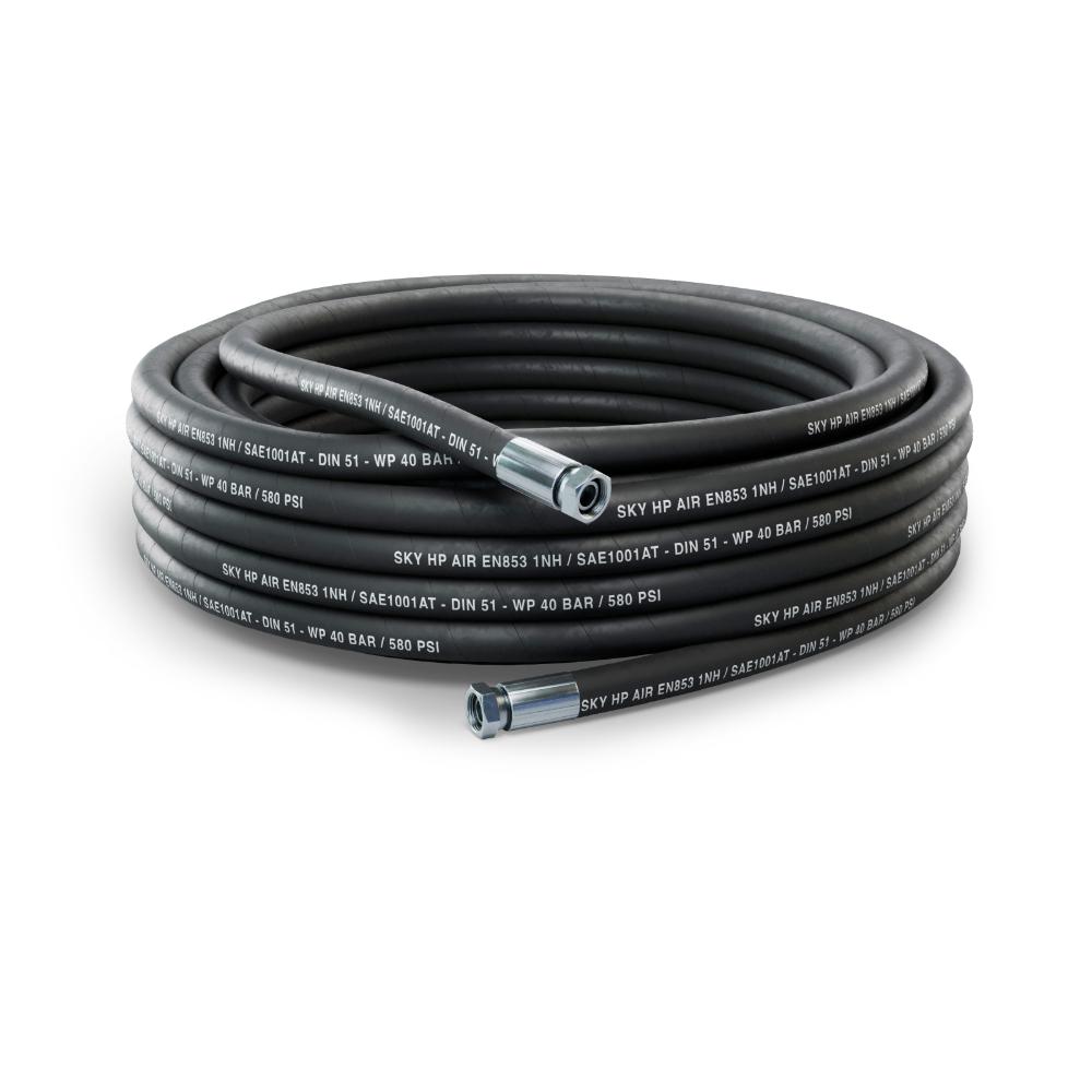 Black 1-Wire 40bar Compressor Hose Assembly